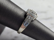 Load image into Gallery viewer, Womens Vintage Estate 14K White Gold Diamond Ring, 3.7g E7750