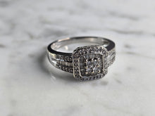 Load image into Gallery viewer, Womens Vintage Estate 14K White Gold Diamond Ring, 3.7g E7750