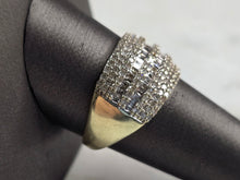 Load image into Gallery viewer, Womens Vintage Estate 10K Yellow Gold Modernist Diamond Ring 6.0g E7751