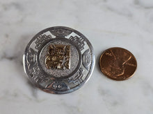 Load image into Gallery viewer, Womens Vintage Estate Sterling Silver &amp; 18k Gold Mayan Inca Brooch 6.7g E7754