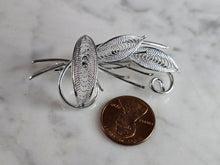 Load image into Gallery viewer, Womens Vintage Estate Sterling Silver Filigree Brooch 6.9g E7755