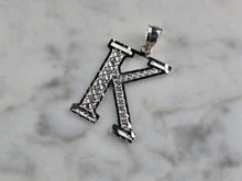 Load image into Gallery viewer, Womens Sterling Silver Initial Letter " K " Pendant 1.2g E7756