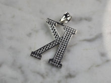 Load image into Gallery viewer, Womens Sterling Silver Initial Letter " K " Pendant 1.2g E7756