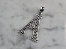 Load image into Gallery viewer, Womens Sterling Silver Initial Letter " A " Pendant 1.0g E7757