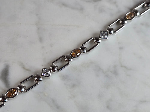 Womens Estate Sterling Silver Modernist Bracelet 17.2g E7767