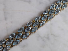 Load image into Gallery viewer, Womens Vintage Estate Sterling Silver Topaz Bracelet 38.9g E7768