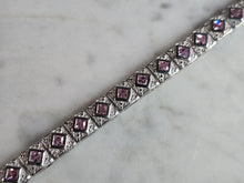 Load image into Gallery viewer, Womens Estate Sterling Silver Rose Quartz Colored Bracelet 15.7g E7769