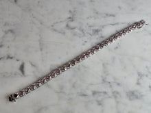 Load image into Gallery viewer, Womens Estate Sterling Silver Rose Quartz Colored Bracelet 15.7g E7769