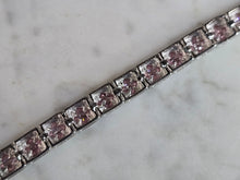 Load image into Gallery viewer, Womens Estate Sterling Silver Rose Quartz Colored Bracelet 15.7g E7769