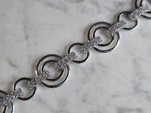 Load image into Gallery viewer, Womens Vintage Estate Sterling Silver Modernist Bracelet 33.9g E7770