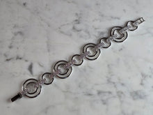 Load image into Gallery viewer, Womens Vintage Estate Sterling Silver Modernist Bracelet 33.9g E7770