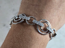 Load image into Gallery viewer, Womens Vintage Estate Sterling Silver Modernist Bracelet 33.9g E7770
