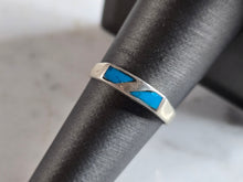 Load image into Gallery viewer, Womens Vintage Estate Sterling Silver Modernist Turquoise Ring 1.6g E7781