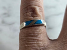 Load image into Gallery viewer, Womens Vintage Estate Sterling Silver Modernist Turquoise Ring 1.6g E7781