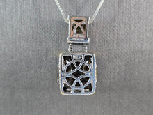 Load image into Gallery viewer, Womens Vintage Estate Sterling Silver Smoky Quartz Pendant Necklace 10.8g E7786
