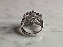 Load image into Gallery viewer, Womens Vintage Estate Sterling Silver Modernist CZ Ring 6.0g E7788