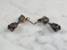 Load image into Gallery viewer, Womens Vintage Estate Sterling Silver Modernist Earrings 4.5g E7794
