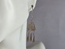 Load image into Gallery viewer, Womens Vintage Estate Sterling Silver Filigree Dangle Earrings 1.4g E7796