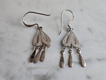 Load image into Gallery viewer, Womens Vintage Estate Sterling Silver Filigree Dangle Earrings 1.4g E7796