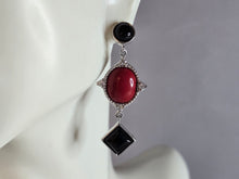 Load image into Gallery viewer, Womens Vintage Estate Sterling Silver Art Deco Style Earrings 8.7g E7798