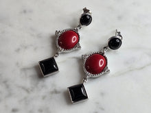 Load image into Gallery viewer, Womens Vintage Estate Sterling Silver Art Deco Style Earrings 8.7g E7798