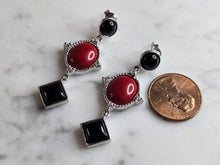 Load image into Gallery viewer, Womens Vintage Estate Sterling Silver Art Deco Style Earrings 8.7g E7798