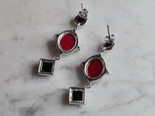 Load image into Gallery viewer, Womens Vintage Estate Sterling Silver Art Deco Style Earrings 8.7g E7798