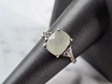Load image into Gallery viewer, Womens Vintage Estate Sterling Silver Jadeite Ring 3.5g E7807
