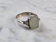 Load image into Gallery viewer, Womens Vintage Estate Sterling Silver Jadeite Ring 3.5g E7807