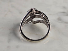 Load image into Gallery viewer, Womens Vintage Estate 10K White Gold Diamond Ring 3.5g, E7809