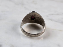 Load image into Gallery viewer, Womens Vintage Estate Sterling Silver Garnet Cabochon Ring 7.1g E7818