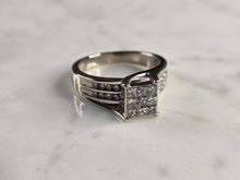 Load image into Gallery viewer, Womens Vintage Estate 14K White Gold Diamond Ring, 6.4g E7820