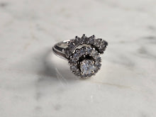 Load image into Gallery viewer, Womens Vintage Estate 14K White Gold Diamond Ring Set, 5.5g E7822