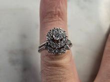 Load image into Gallery viewer, Womens Vintage Estate 14K White Gold Diamond Ring Set, 5.5g E7822