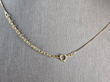 Load image into Gallery viewer, Womens Vintage Estate 10k Gold Necklace w/ Diamond Tear Drop Pendant  2.5g E7824