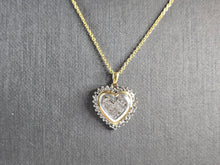 Load image into Gallery viewer, Womens Vintage Estate 10K Gold Diamond Heart Pendant w/ Necklace, 3.7g E7825