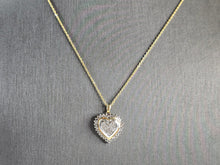 Load image into Gallery viewer, Womens Vintage Estate 10K Gold Diamond Heart Pendant w/ Necklace, 3.7g E7825