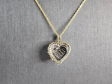 Load image into Gallery viewer, Womens Vintage Estate 10K Gold Diamond Heart Pendant w/ Necklace, 3.7g E7825