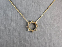Load image into Gallery viewer, Womens Vintage Estate 14K Gold Multi Stone Pendant w/ Necklace 2.1g E7826