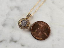 Load image into Gallery viewer, Womens Vintage Estate 10k Gold Diamond Modernist Pendant Necklace 3.1g E7827
