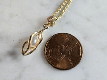 Load image into Gallery viewer, Womens Vintage Estate 14K &amp; 10K Yellow Gold Pearl Necklace Pendant 3.8g E7828