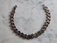 Load image into Gallery viewer, Womens Vintage Estate Sterling Silver Modernist Link Bracelet 13.3g E7830