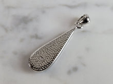 Load image into Gallery viewer, Womens Sterling Silver Blue Opal Modernist Pendant 2.9g E783