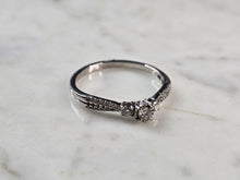 Load image into Gallery viewer, Womens Vintage Estate 10K White Gold Diamond Ring, 2.4g E7840