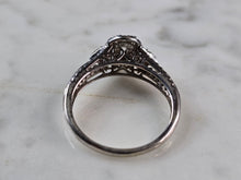 Load image into Gallery viewer, Womens Vintage Estate 14K White Gold Diamond Ring 3.4g E7854