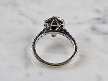 Load image into Gallery viewer, Womens Vintage Estate 14K White Gold Pear Shaped Diamond Ring 3.7g E7855