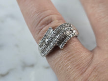 Load image into Gallery viewer, Womens Vintage Estate 14K White Gold Diamond Ring 3.2g #E7856