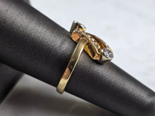 Load image into Gallery viewer, Womens Vintage Estate 14K Yellow Gold Modernist Diamond Ring, 6.8g E7857