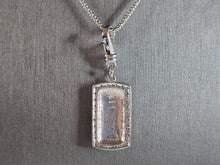 Load image into Gallery viewer, Womens Vintage Estate Sterling Silver Modernist CZ Pendant Necklace 10.1g E7859