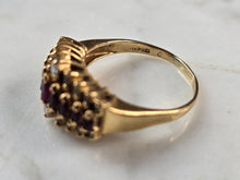 Load image into Gallery viewer, Womens Vintage Estate 14k Yellow Gold Ruby &amp; Diamond Ring 4.6g E7860
